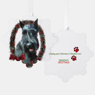 Giant Schnauzer Weihnachtsgeschenke Ornament Karte