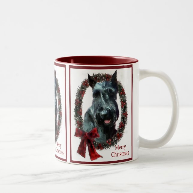 Giant Schnauzer Weihnachtsgeschenke Zweifarbige Tasse (Rechts)