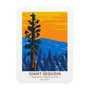 Giant Sequoia National Monument Kalifornien Vintag Magnet