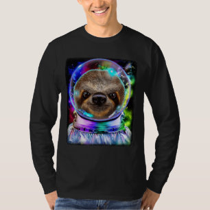 Giant Sloth als Astronaut, der Galaxie entdeckt T-Shirt