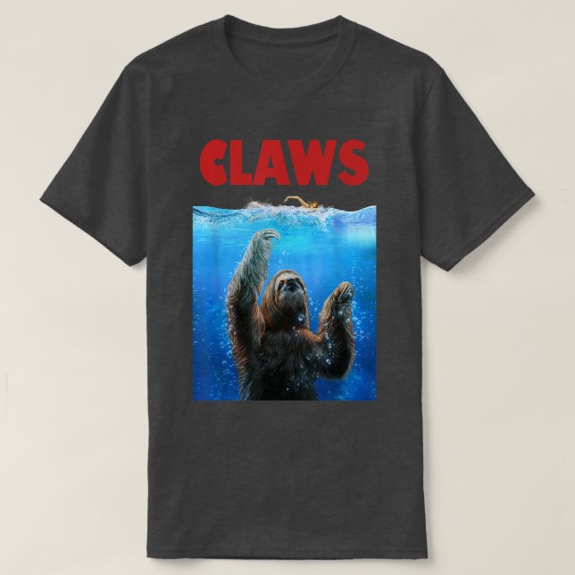 Giant Sloth Terrorizing Swimmer, Vorsicht vor Klau T-Shirt (Design vorne)