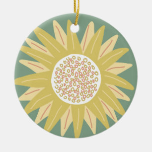 Giant Sunflower Keramik Ornament