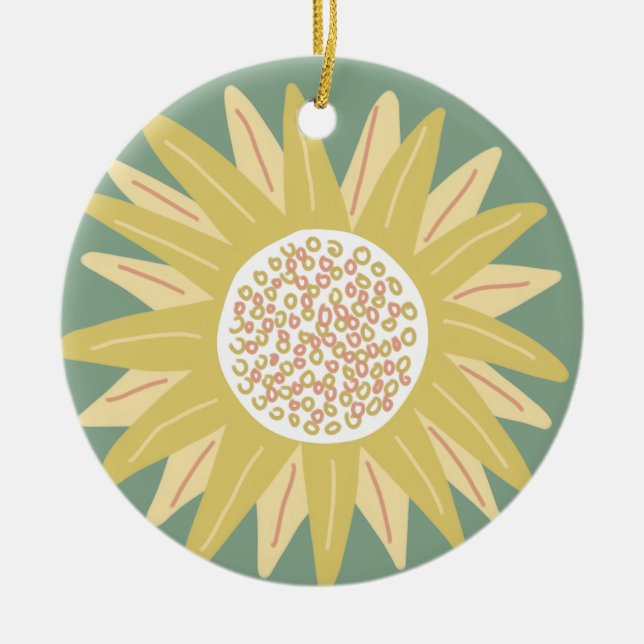 Giant Sunflower Keramik Ornament (Vorne)