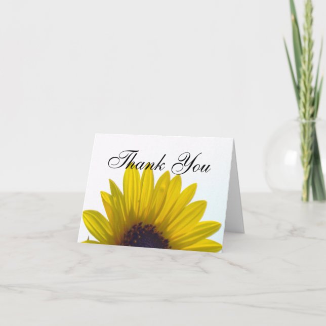 Giant Sunflower Thank You Card Dankeskarte (Vorderseite)