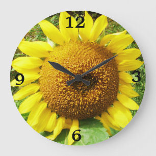 GIANT SUNFLOWUhr Große Wanduhr