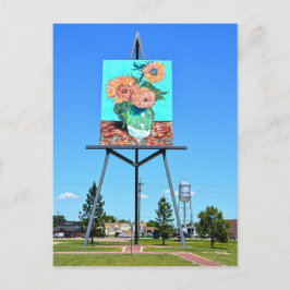 Giant Van Gogh's Sunflowers Artwork, Goodland, KS Postkarte