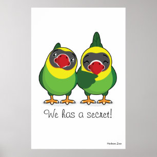 Giant 'Wir haben ein Geheimnis!' Lovebirds Poster