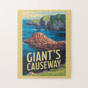 Giant's Causeway Irland Reise Kunst Vintage Puzzle
