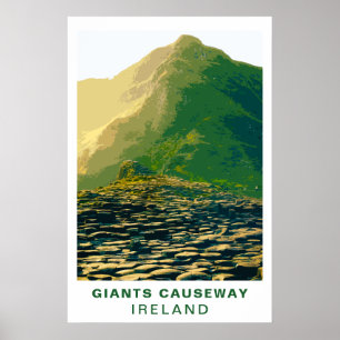 Giant's Causeway Irland Vintage Reise Kunst Poster