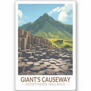 Giant's Causeway Nordirland Illustration Aufkleber