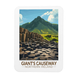 Giant's Causeway Nordirland Illustration Magnet