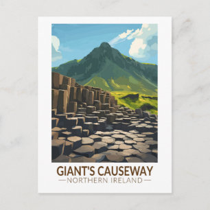 Giant's Causeway Nordirland Illustration Postkarte