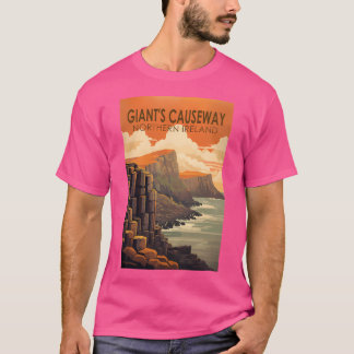 Giants Causeway Nordirland Reisen Art Vintag T-Shirt