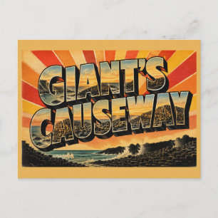 Giant's Causeway Nordirland Vintage Reise Postkarte