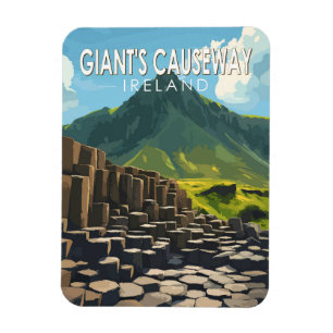 Giant's Causeway Reise Kunst Vintage Magnet