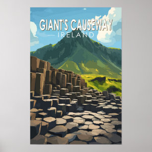 Giant's Causeway Reise Kunst Vintage Poster