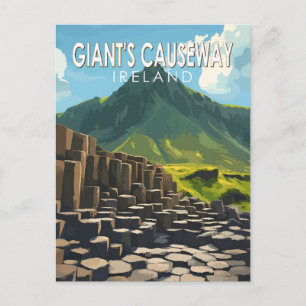 Giant's Causeway Reise Kunst Vintage Postkarte