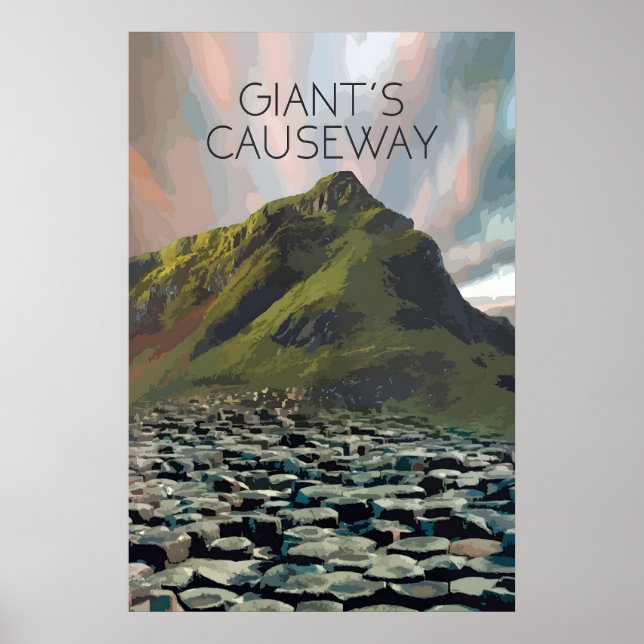 Giants Causeway Travel Poster (Vorne)