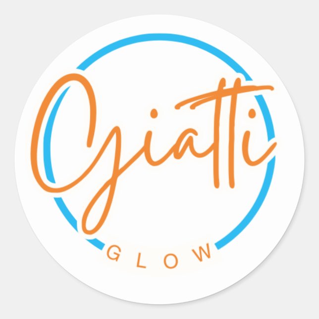 Giatti Glow Runder Aufkleber (Vorderseite)