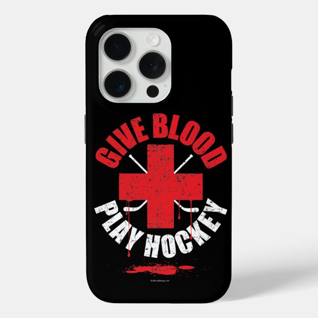 Gib Blut. Hockey spielen. iPhone 5 Fall Case-Mate iPhone Hülle (Rückseite)