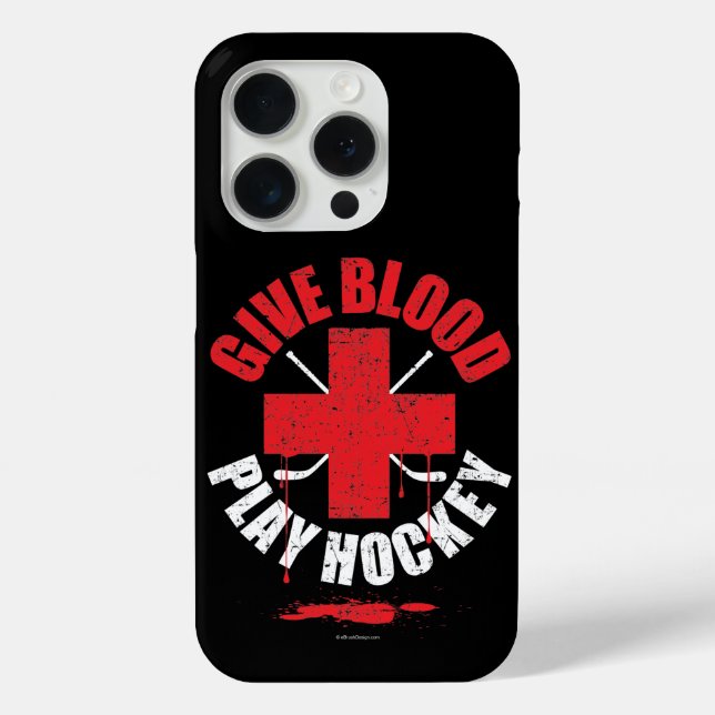 Gib Blut. Hockey spielen. iPhone-Gehäuse Case-Mate iPhone Hülle (Rückseite)