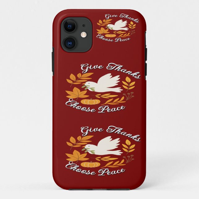 'Gib Dank, wähle Frieden' iPhone / iPad-Hülle Case-Mate iPhone Hülle (Rückseite)