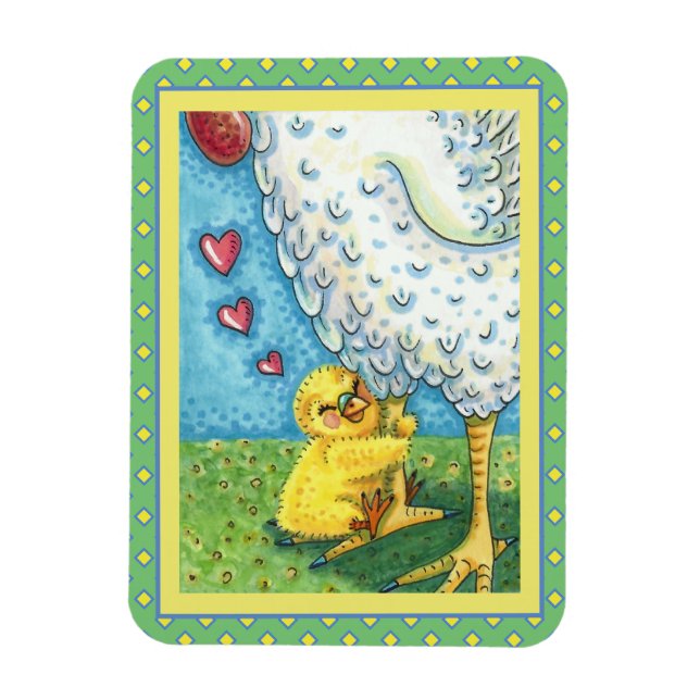 GIB DEIN MOMMA, NIEDLICH BABY CHICK LIEBEN MUTTER  MAGNET (Vertikal)