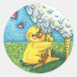 GIB DEIN MOMMA, NIEDLICH BABY CHICK LIEBEN MUTTER  RUNDER AUFKLEBER