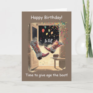 Gib dem Alter den Laufpass Lustiger Geburtstag Karte