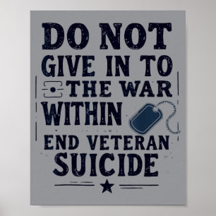 Gib dem Krieg in dir nicht nach Ende Veteran Art Poster