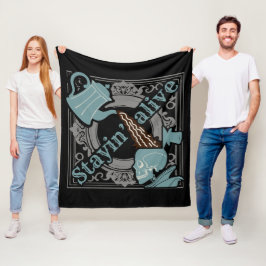 Gib den Kaffee rein! Fleecedecke