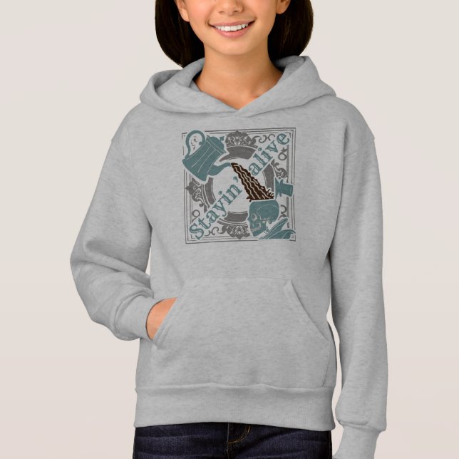 Gib den Kaffee rein! Hoodie (Vorderseite)