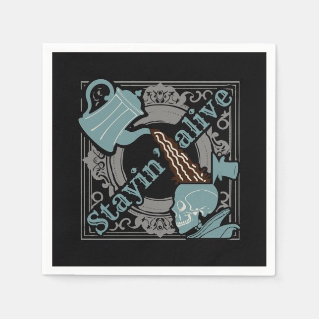 Gib den Kaffee rein! Serviette (Vorderseite)