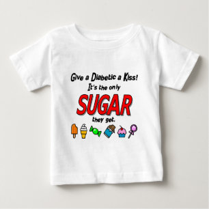 Gib Diabetiker einen Kuss Baby T-shirt