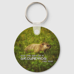 Gib die Gabe eines Groundhog in diesem Jahr Schlüs Schlüsselanhänger