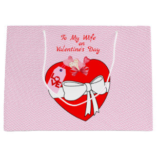 Gib dir mein Herzgeschenk für Ehefrau Girlfriend M Große Geschenktüte