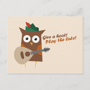 Gib ein Hoot! Spielen Sie die Laute Postkarte