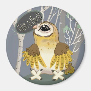 Gib ein Hoot! Stallhuhn Magnet