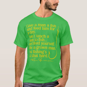 Gib einem Mann einen Fisch Ron Swanson T-Shirt