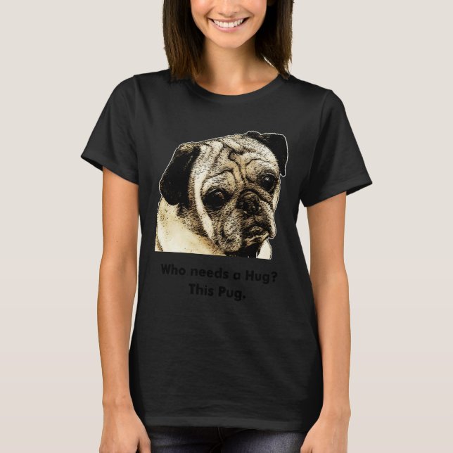Gib einem Mops einen Kuss T-Shirt (Vorderseite)