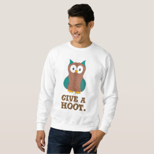 Gib einen HOOT Cartoon Owl Bird Eyes Owls Sweatshi Sweatshirt