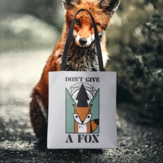 Gib einer Fuchs lustige Fuchs Grafik-Tasche nicht (Von Creator hochgeladen)