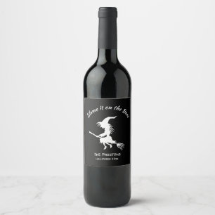 Gib es der Hexe auf dem Weinlabel schuld Weinetikett