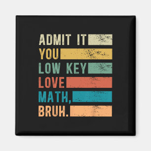 Gib es zu, du liebst Mathe heimlich, Mann, Vintage Magnet