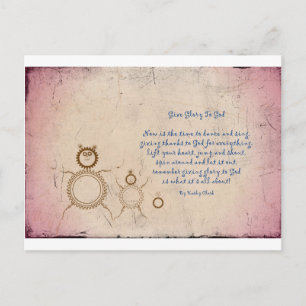 Gib Gott Gedicht von Kathy Clark Ehre Postkarte