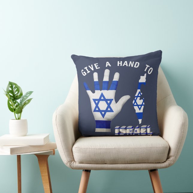 Gib Israel Patriotic eine Hand Kissen (Stuhl )
