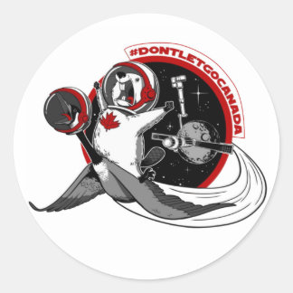 Gib Kanada nicht auf! Runder Aufkleber