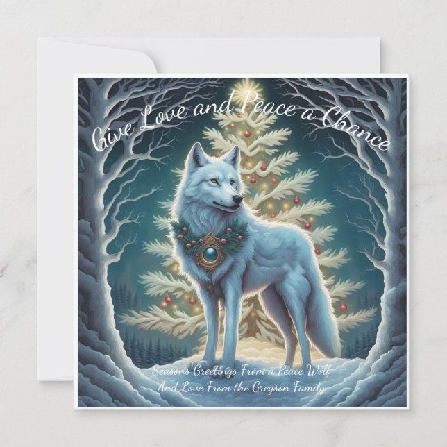 Gib Liebe und Frieden eine Chance. Globale Harmoni Karte (Vorderseite)