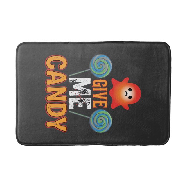 Gib mir Candy Halloween Geist_1 Badematte (Vorderseite)