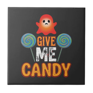 Gib mir Candy Halloween Geist_1 Fliese